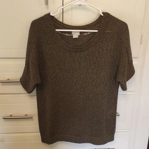 Chicos mesh sweater knit tee